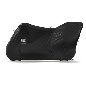 BikeParka Protection pour vélo cargo longtail noir avec siège