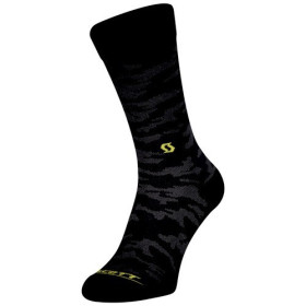 Scott Chaussettes Trail Camo Crew Noir