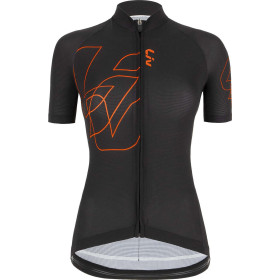 Liv Maillot MC Valentia noir-orange
