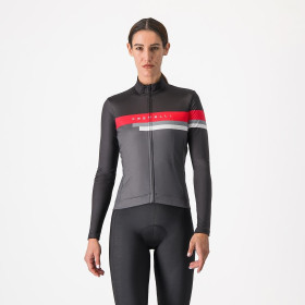 Castelli maillot ML Tornare femme noir-hibiscus